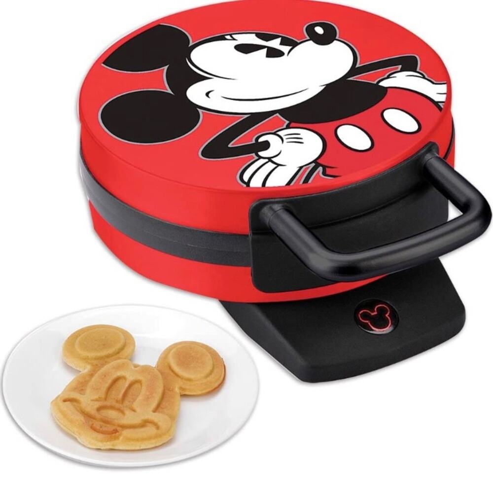 🗽Disney Mickey Mouse Red and Black Mini Waffle Maker
